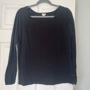 J. Crew Black Long Sleeve Top